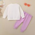 thumbnail image 6 of NOLDARES Kids Toddler Girl Fall Winter Outfits 2pcs Long Sleeve Soft Top and Pants Set Cute Print Clothes Clothing Set(Purple,12-18 M), 6 of 7