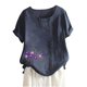 thumbnail image 1 of Camisetas de Manga Corta para Mujeres, Camiseta de Manga Corta Impresa Casual Hecha de 95% Poliéster 5% Spandex para Todas las Estaciones, Camisetas de Manga Corta para Mujeres, 1 of 3
