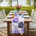 thumbnail image 4 of Table Runners 72 Inches Long Dress Scarves, Purple Ombre Spring Floral Farmhouse Kitchen/Dining Table Runner, Coffee Tablerunners, Summer Botanical Flowers 13x72 Inch, 4 of 9