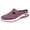 Purple, variant on Shoes for Women Breathable Mesh Flat Closed Round Toe Backless Slip On Walking Sneakers Casual Lightweight Comfort Outdoor Sports Wedge Mule