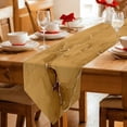 thumbnail image 2 of Yellow Marble Texture Table Runner Linen Burlap Table Runner 70 Inches Long Country Ombre Fluid Aesthetic Dresser Scarves for Kitchen Island Coffee Dining Party Wedding Banquet Holiday Decor 13"x70", 2 of 8