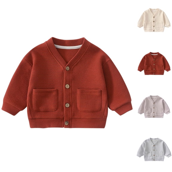 breaise Newborn Baby Girl Boy Long Sleeve Button Up Cardigan Toddler Knit Sweater Infant Fall Winter Clothes