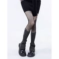 thumbnail image 6 of 2024 New Womens Leg Warmers Gothic Fleece Leg Warmers Punk Ribbed Knitted Leg Warmers for Women Wide Calf Warmers Side Zipper Up Solid Color Boot Socks Student Knee High Foot Cover Winter Sock Chris, 6 of 8