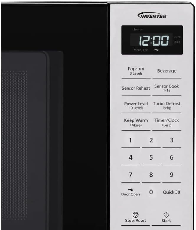 Restored Panasonic NN-SN68QB 1.2 cu. ft. 1250W Inverter Microwave, Black (Refurbished)