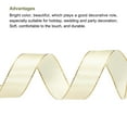 thumbnail image 3 of Wide Satin Ribbon with Gold Edges Border Grosgrain Fabric Ribbon for Gift Wrapping Wedding Bouquet Cream White 1 Inch x 50 Yard, 3 of 7