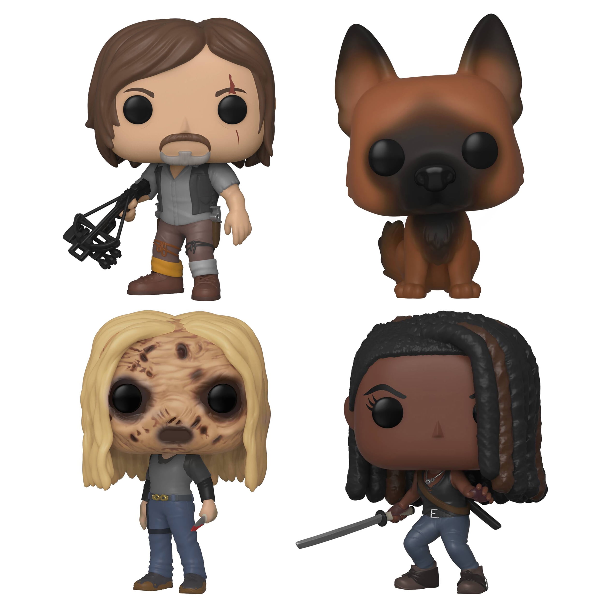 Funko POP! TV Walking Dead Collectors Set 3 - Daryl, Dog, Alpha w/ Mask, Michonne - Walmart.com