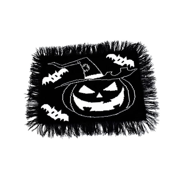 De Halloween Manteles Individuales De Murciélago De Calabaza Vintage Manteles De Mesa De Comedor Aislados De Tela De Poliéster Lavable Serendint HA046895-01