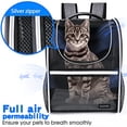 thumbnail image 2 of Mochila Para Mascotas BAGLHER Ventilada Con Cómodas Correas Soporte Grueso Entrada Bidireccional Negra, 2 of 3