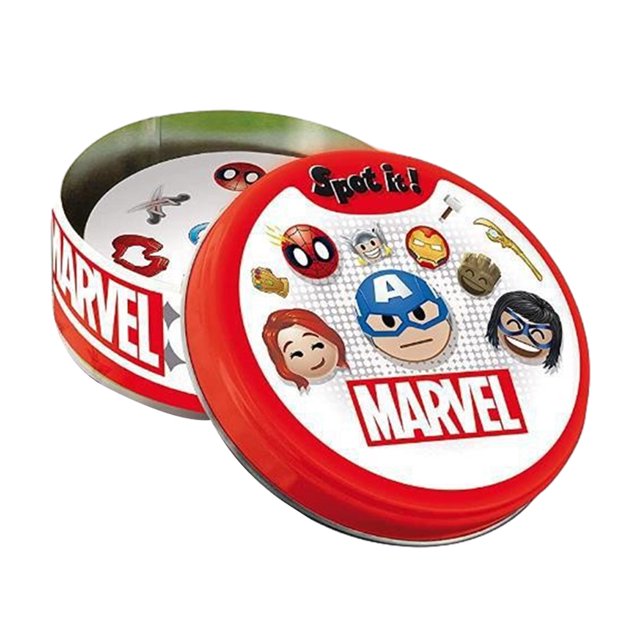 Spot It Game Animal Fun Cards Con Caja Metal Juguete Educativo (Marvel)