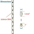 thumbnail image 3 of Aspen Creative 21116-51, 15 Feet Heavy Duty Chain & Quick Link Connector in Antique Brass, 9 Gauge, 3 of 5