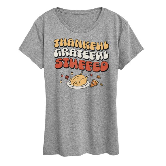 Instant Message - Thanksgiving - Always Grateful - Women's Short Sleeve Graphic T-Shirt
