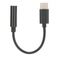 thumbnail image 1 of Cable adaptador USB-C tipo C a conector auxiliar de audio de 3,5 mm para auriculares, color negro, 1 of 13