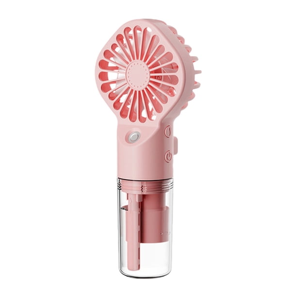 Naiovety Ventilador portátil de agua nebulizada ABS con regulación de velocidad del viento de 4 velocidades, bajo nivel de ruido e Electrodomésticos rosa