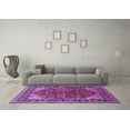 thumbnail image 3 of Ahgly Company Indoor Round Oriental Purple Industrial Area Rugs, 3' Round, 3 of 4