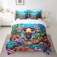thumbnail image 2 of Castle Fairy Child Cute Salamander Twin Bedding Sets,Cartoon Axolotl Bedding Comforter Set, 2 of 8