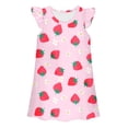 thumbnail image 3 of WhouRiu Girls Summer Cartoon Graphic Dresses Sleeveless Flutter Sleeve Crew Neck Dress Kids Comfortable Cute Party Nightgown,5-6 Years, 3 of 3