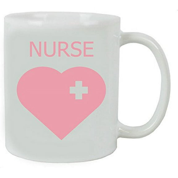 Nurse, Nursing, RN, LPN, CNA 11 oz White Ceramic Coffee Mug - Great Gift for Nurses Week, Graduations, or Christmas Gift for Dads, Moms, Daughters, and Sons (Pink)