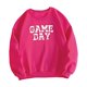 thumbnail image 4 of Sudadera con cuello redondo para mujer, otoño, linda sudadera para entrenamiento atlético Rosa Rosa, 4 of 7