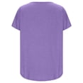 thumbnail image 5 of Npasoilc Plus Size Short Sleeves for Women V-Neck Summer Tops T-Shirt Casual Loose Blouse Pullover, 5 of 6