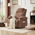 thumbnail image 2 of Weture Power Lift Recliner Chair with Heat and Massage for Elderly, Fabric Electric Recliner Chairs with Cup Holders and USB Port, Big Oversized Recliner Chair for Seniors, Lightbrown, 2 of 6