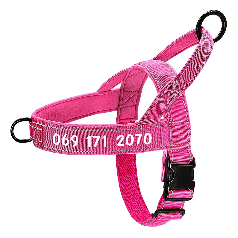Pet Artist No Pull Dog Harness for Medium Large Dogs Reflective Personalized Name ID Strap Vest Front Leading
