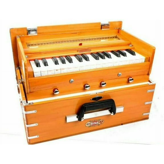 Naad Octaves Double Reeds 4 Stopper double Bellow 32 Keys Harmonium