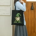 thumbnail image 5 of COMIO Shoulder Bag St Patricks Day Gnome 2 Pcs Canvas Tote Bags Cute Aesthetic Tote Bags with Zipper, 5 of 8