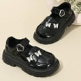 thumbnail image 6 of Black Soft Sole Magic Strap Shoes For Girls, With Butterfly Design, Suitable For School Use And Comfortable Wear, 6 of 7