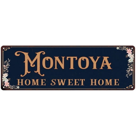 MONTOYA Home Sweet Home Victorian Look 6x18 Metal Sign 106180046730