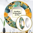 thumbnail image 3 of Designart "Chromatic Hexa Mirage III" Abstract Shapes Rund Mirror For Wall Decor - Large Multi-Color Round Print Mirror - Round Mid-Century Mirror 29" x 29" Inch - Wall Mounted Round Large Mirror, 3 of 5
