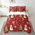thumbnail image 2 of Homewish Cartoon Snowman Snowflakes Twin Bedding Sets 7-Piece for Preppy Child Kids,Happy Xmas Gifts Bedding Comforter Set Microfiber,Merry Christmas Breathable Sheet Sets,Super Cozy Room Decor, 2 of 8