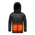 thumbnail image 2 of IROINNID Toddler Winter USB Electric Heated Lightweight Outwear Rechargeable Heating Waistcoat Down Jacket Hooded Coat, 2 of 9