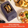 thumbnail image 2 of Bella Tostadora de 2 rebanadas, control de sombra de 6 configuraciones con botones para recalentar, cancelar, bagel y descongelar, bandeja recogemigas extraíble, anti atascos y apagado automático, guí, 2 of 5