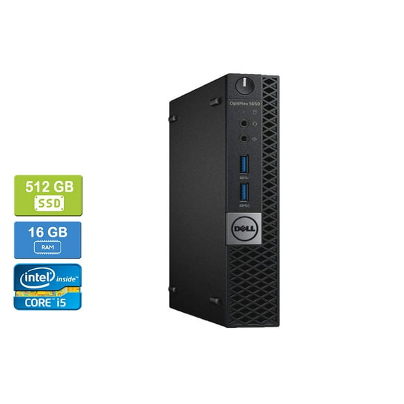 Refurbished: DELL 5050 Intel Core i5-7600T 16GB 512GB SSD Win 10 Pro HDMI UK&M