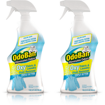 OdoBan Ready-to-Use Oxy Fabric and Laundry Stain Remover, Triple Action Stain Eliminator, 2-Pack, 32 Ounce Spray Each
