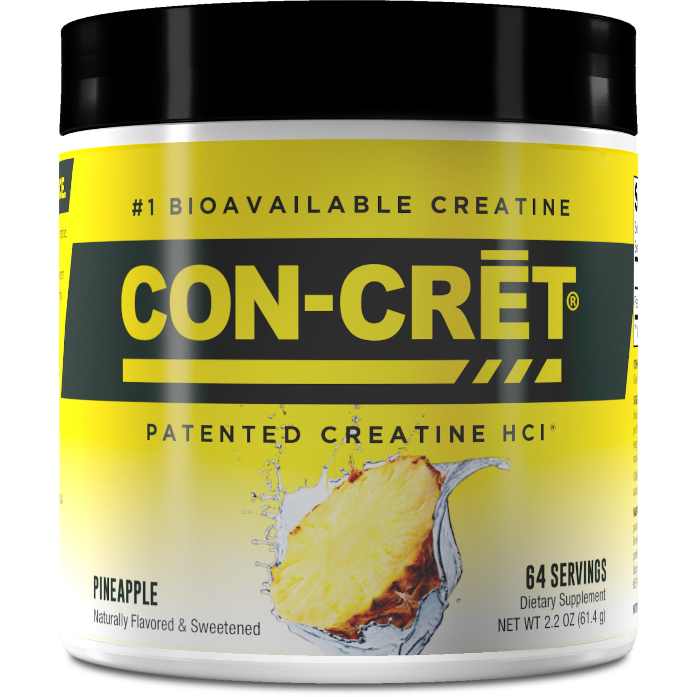 CONCRET Patented Creatine HCl Pineapple Flavored Powder, Stimulantfree workout supplement for