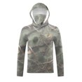 thumbnail image 5 of Qgtaibl Mens Camo Sun Hoodies with Face Mask UPF 50+ Hiking Shirts Hooded Long Sleeve S UV Protection Tops for Fishing Camping Travel (001 Camouflage), 5 of 9