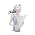 thumbnail image 3 of Adorno de mesa Macarena figura de niña mariposa florero 8,4 x 12 pulgadas gris, 3 of 8
