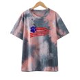 thumbnail image 3 of Pompotops T-shirt Mode Femme Imprimé Col Rond Manches Courtes Blouse Ample, 3 of 8