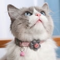 thumbnail image 4 of SPRING PARK Cat Collar Breakaway with Bell, Six Petals Flower Kitten Collar with Bell, Handmade Safety Adjustable Small Dog and Cat Collar, Puppy Collar, 4 of 7