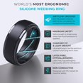 thumbnail image 2 of YWC-Men's Silicone Rings 10mm Wide 2.5mm Thick Rubber Bands, Breathable, Variety Multipack 1-10, 2 of 4
