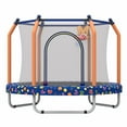 thumbnail image 4 of 55" Trampoline for Kids, iCapeson Indoor & Outdoor Toddler Trampoline with Safety Enclosure and Basketball Hoop, Round Jumping Mat Recreational Trampolines Birthday Gifts for Boys Girls, 4 of 4