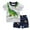 A119-Green, variant on Toddler Baby Boy Clothes Golf Cart Embroidery Short Sleeve T-Shirt Top Gingham Seersucker Shorts Set Summer Outfits Dark Blue,5-6 Y