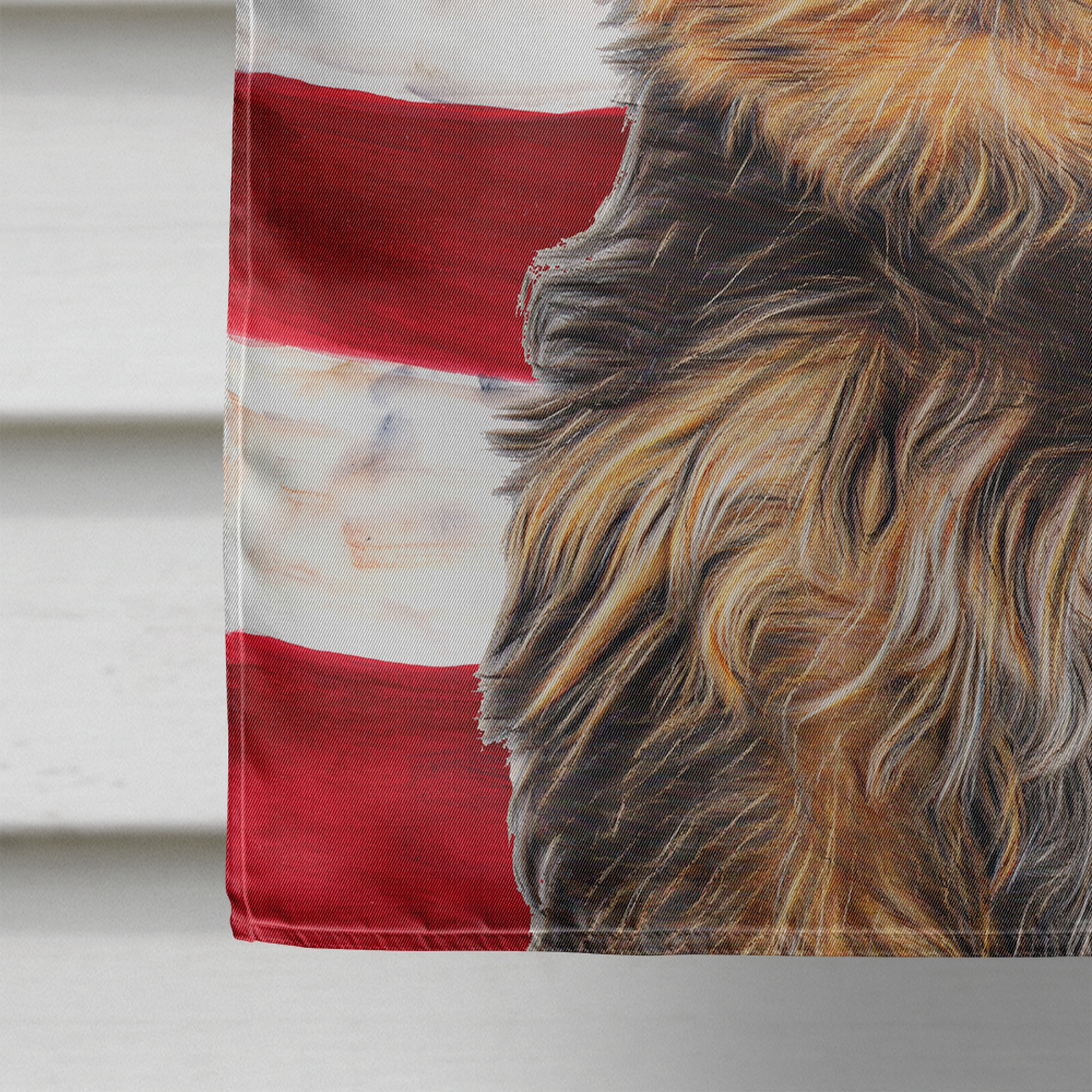 Carolines Treasures KJ1160CHF USA American Flag with Yorkie Puppy / Yorkshire Terrier Flag Canvas House Size, House - image 4 of 4
