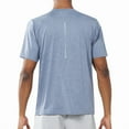 thumbnail image 3 of NORTHYARD Men's Workout Shirts Running Athletic Short Sleeve T-shirts Blue Heather 3XL, 3 of 7