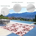thumbnail image 3 of Red Botanical Outdoor Rug 5x8 Ft - Reversible Patio Rug Outdoor Camping Rugs, Vintage Nature Flower Floral Washable Indoor Outdoor Area Rugs, Non-Slip Outdoor Carpet Runner for Deck/Porch, 3 of 8
