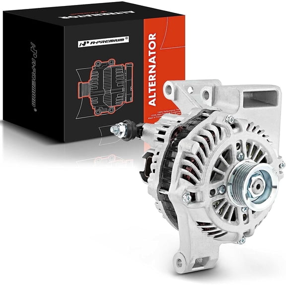 A-Premium Alternator Compatible with Mazda 3 2004-2009 L4 2.0L 2.3L, 5 2006-2007 L4 2.3L, Naturally Aspirated, 12V 90Amp Clockwise 6-Groove Pulley, Replace# A3TG1391A, A3TG4791, LF1F-18-300