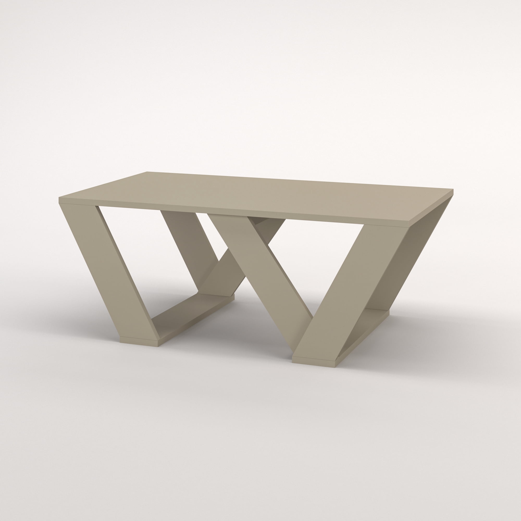 Ada Home Decor Cole Modern Coffee Table, Light Mocha