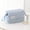 Blue, variant on Byujiro Small Double-Layer Travel Cosmetic Pouch Dual-Zip Compact Makeup Organizer Portable Lightweight Toiletry Bag with Wrist Strap for Daily & Trips