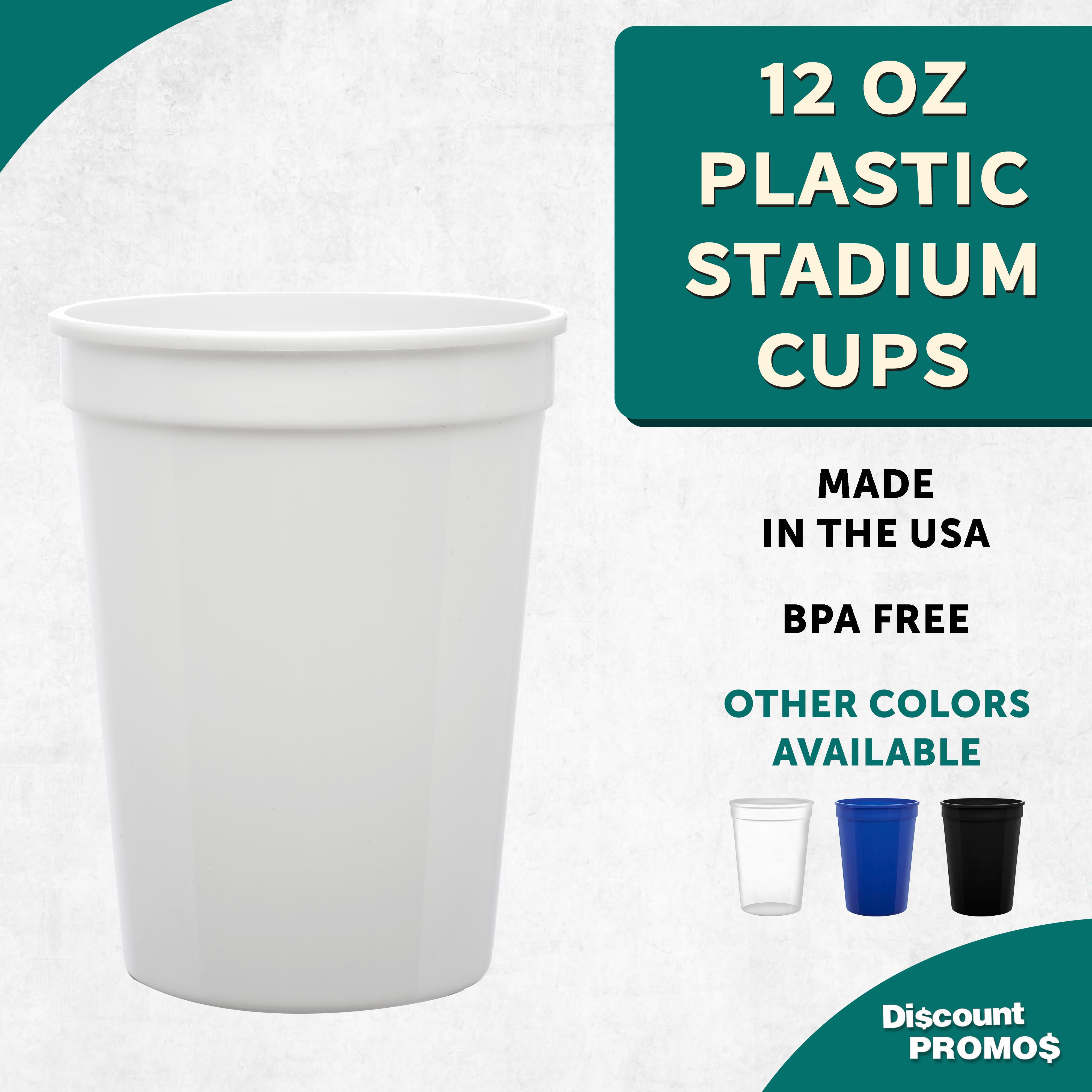 CSBD Stadium 12 oz. Plastic Cups, 10 Pack, Blank Reusable Drink Tumblers  for Parties, Events, Market…See more CSBD Stadium 12 oz. Plastic Cups, 10